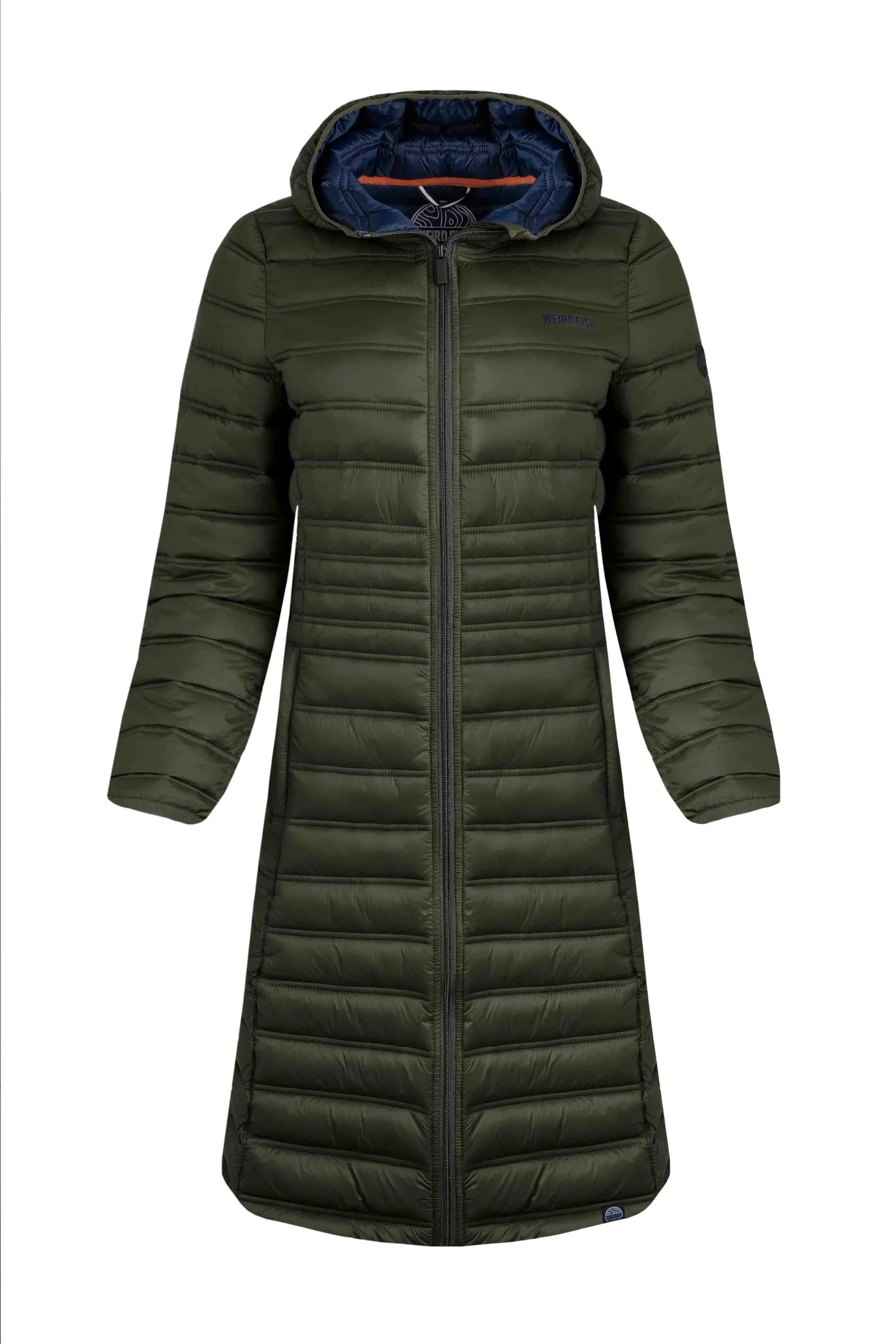 Weird Fish 14 Fir-Green Ravinia Lightweight Padded Long-Line Jacket