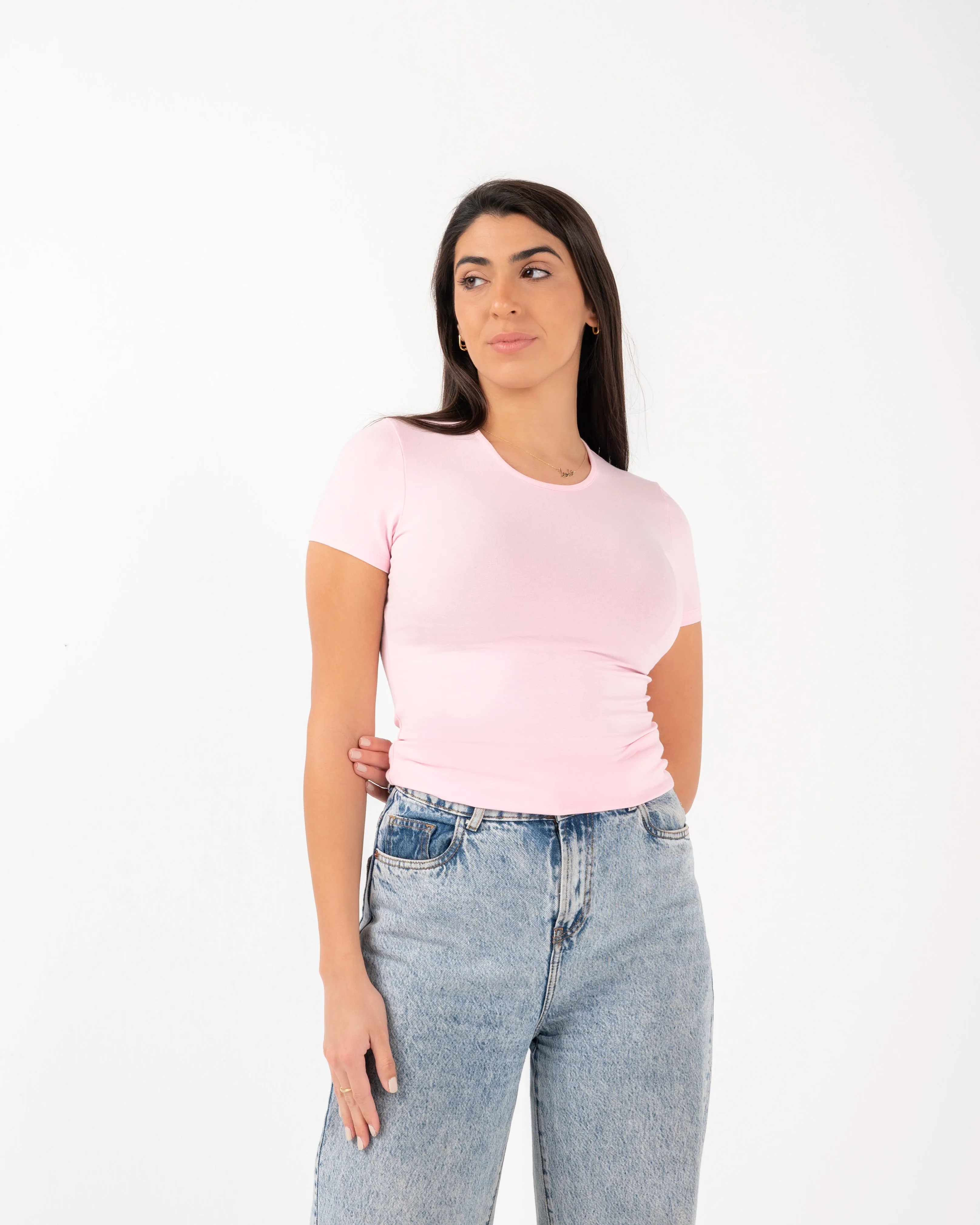 Women cotton short sleeve top