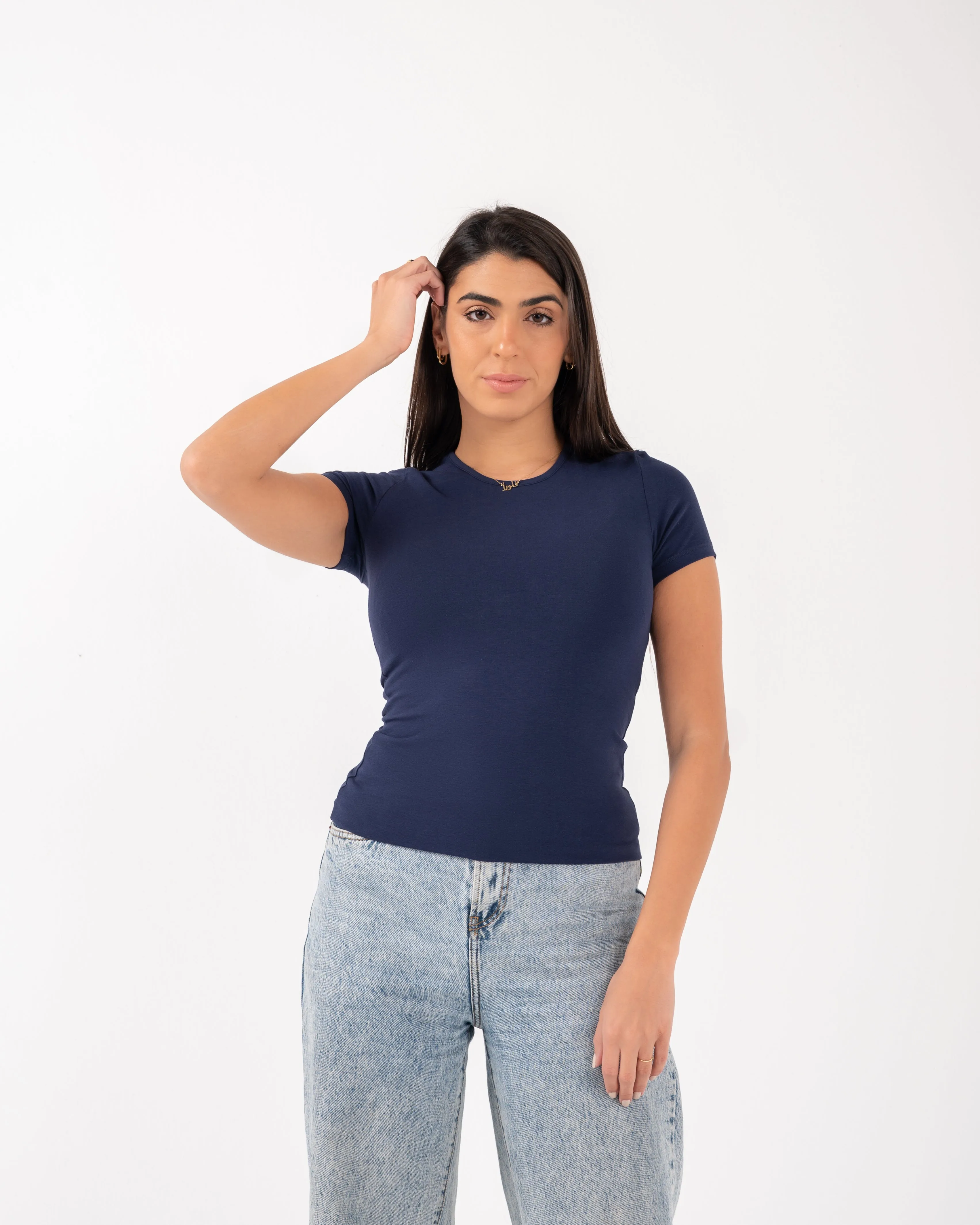 Women cotton short sleeve top